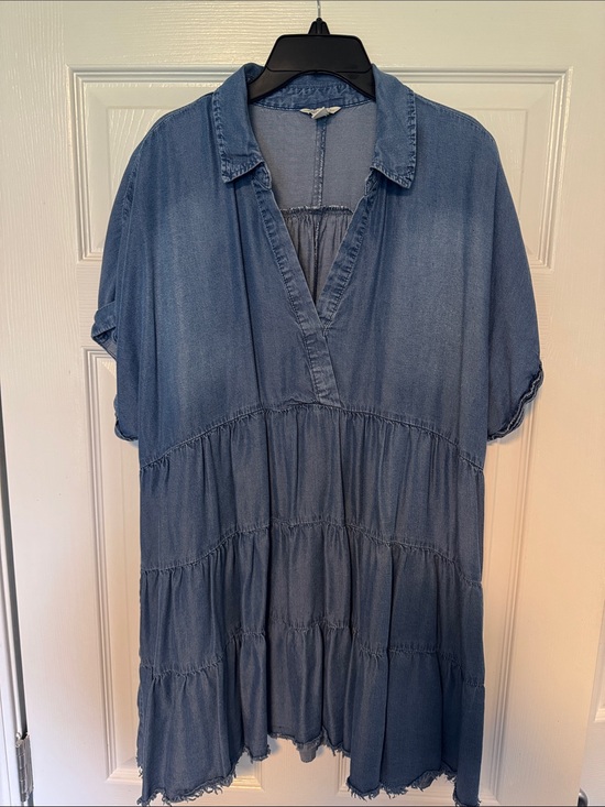 Cato Tops - Cato Indigo Chambray Tunic